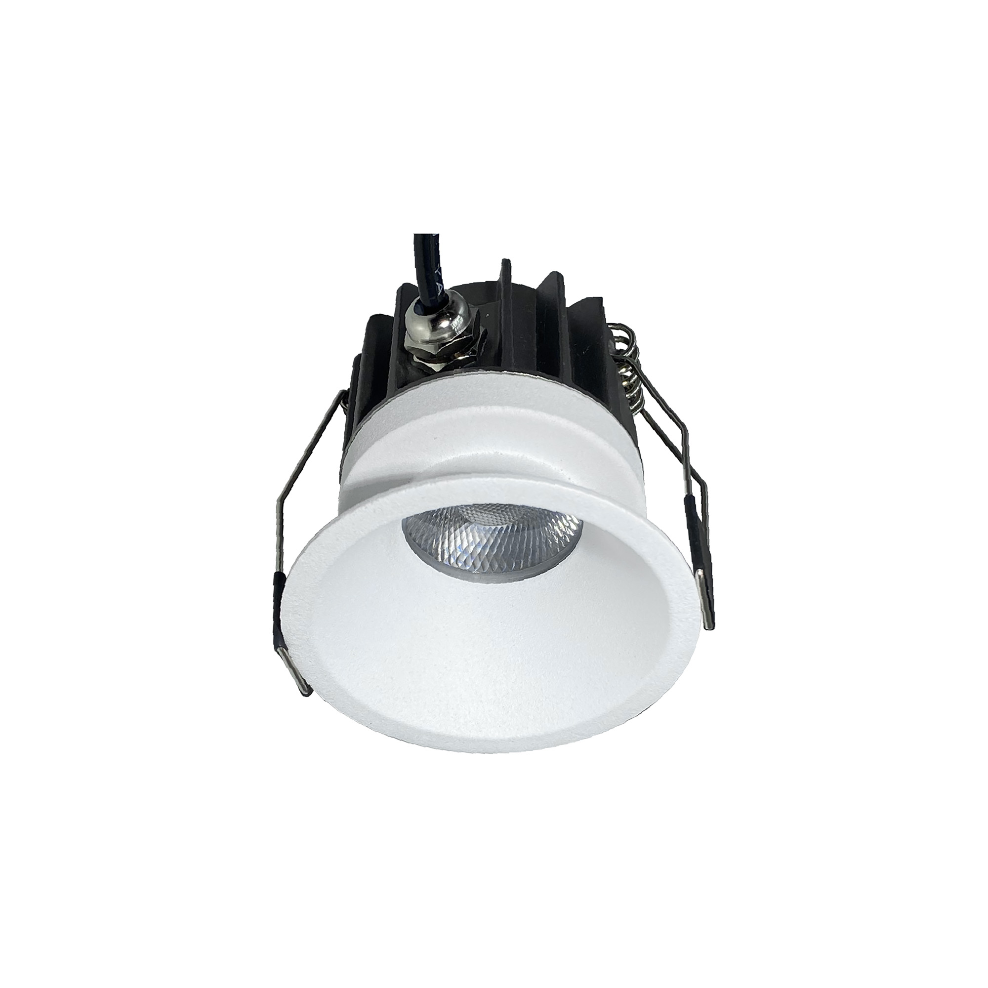 M8764  Rombok Downlight 8W LED; Dimmable CCT LED; Cut Out: 55mm; 720lm; 36° Deg; IP65 DRIVER INC.; White
